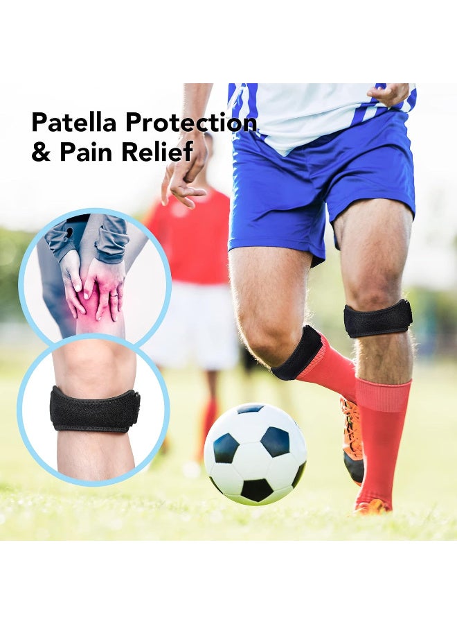JOUDIYA 2 Pack Patella Tendon Knee Strap, Knee Support Brace Anti-slip with Silicone Pad for Running, Hiking, Football, Volleyball, Tennis - Image 5
